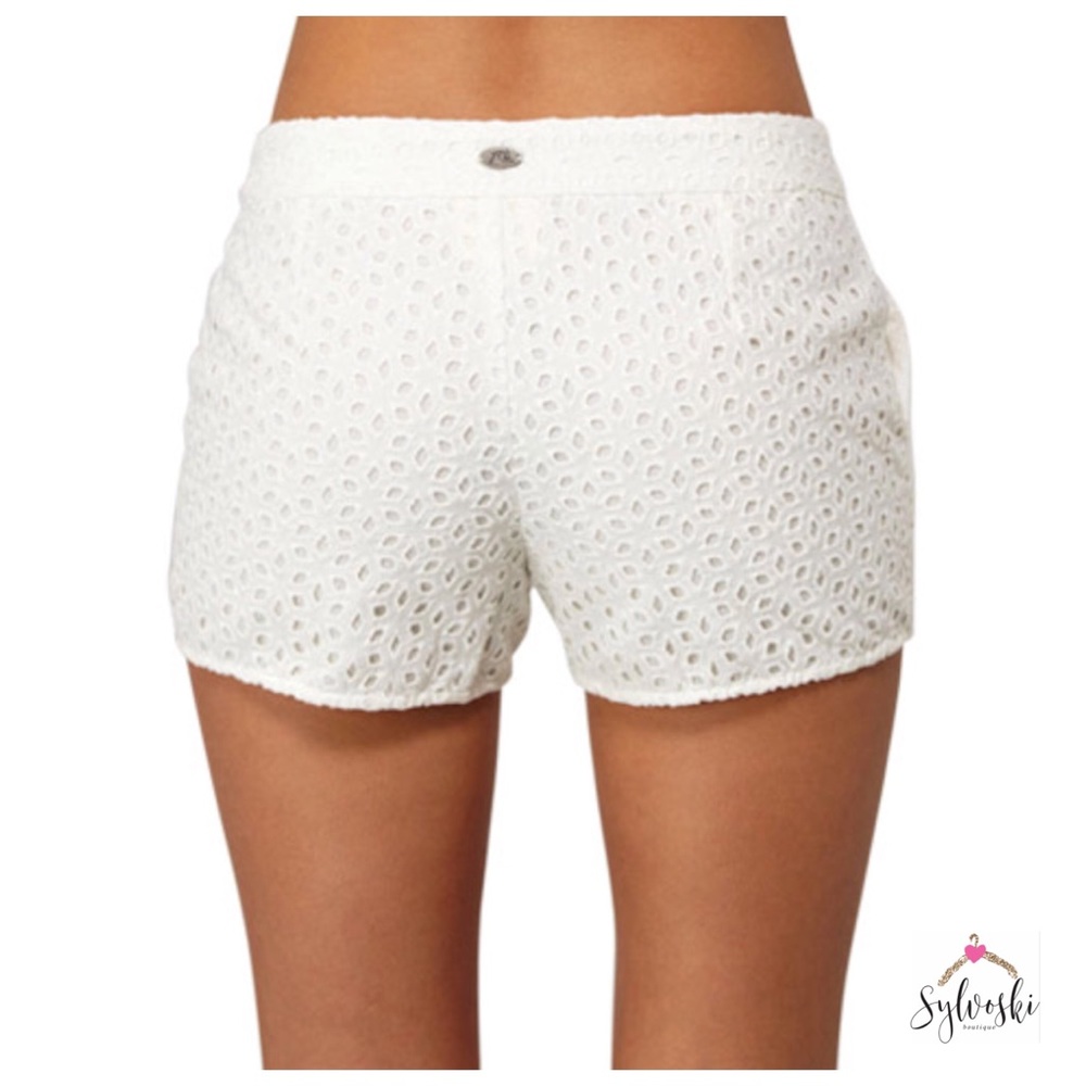 🆕Quiksilver Wax Flower Juniors Short Ivory Coast - Picture 2 of 9